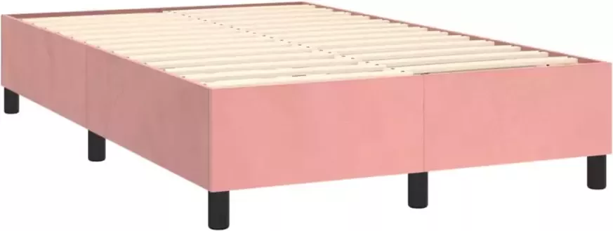 VidaXL -Boxspringframe-fluweel-roze-120x200-cm - Foto 4