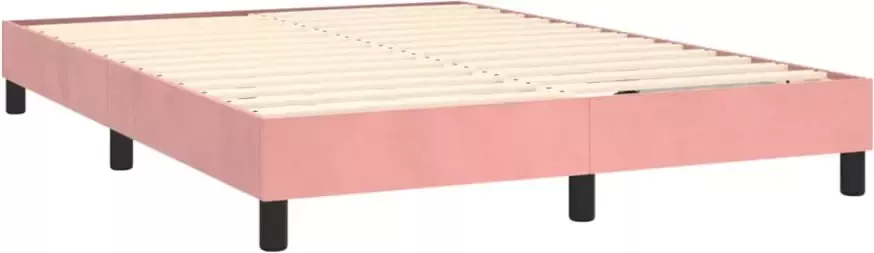 VidaXL -Boxspringframe-fluweel-roze-140x200-cm - Foto 4