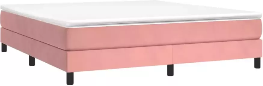 VidaXL Boxspringbedframe fluweel roze 180x200 cm - Foto 4