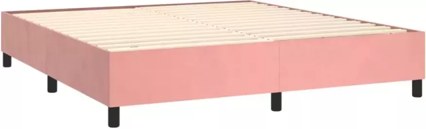 VidaXL Boxspringbedframe fluweel roze 180x200 cm - Foto 4