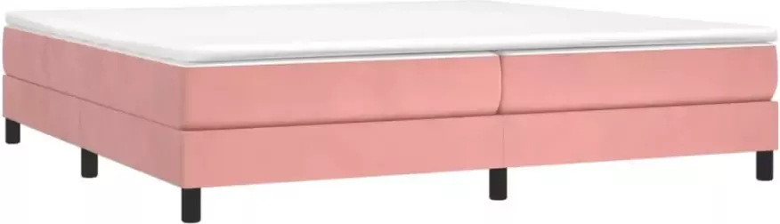 VidaXL Boxspringbedframe fluweel roze 200x200 cm - Foto 4