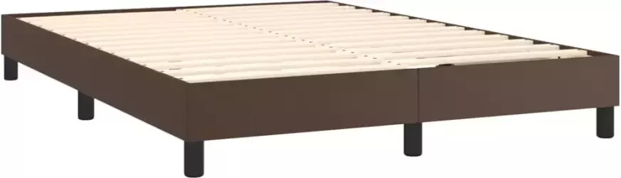 VidaXL Boxspringbedframe kunstleer bruin 140x200 cm - Foto 4
