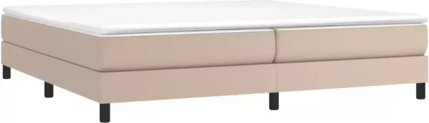 VidaXL Boxspringbedframe kunstleer cappuccinokleurig 200x200 cm - Foto 4