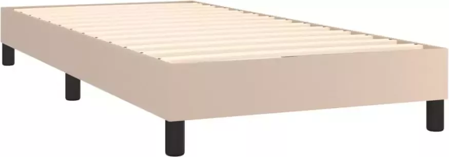 VidaXL Boxspringbedframe kunstleer cappuccinokleurig 90x200 cm - Foto 4