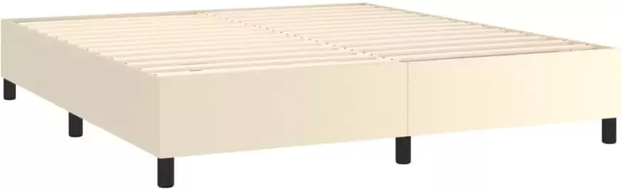 VidaXL Boxspringbedframe kunstleer crèmekleurig 160x200 cm - Foto 5