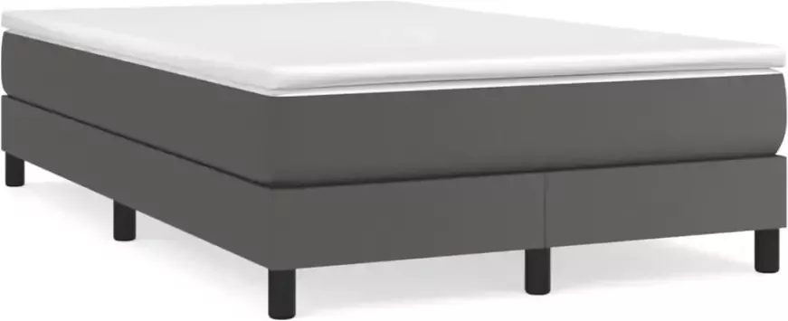 VidaXL Boxspringbedframe kunstleer grijs 120x200 cm