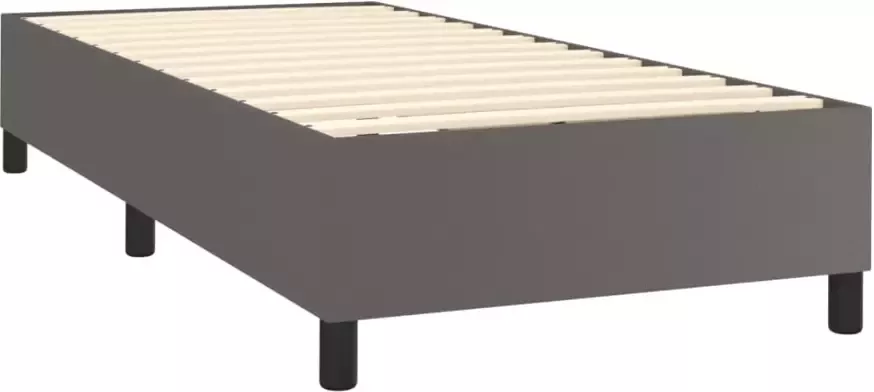 VidaXL Boxspringbedframe kunstleer grijs 80x200 cm - Foto 5