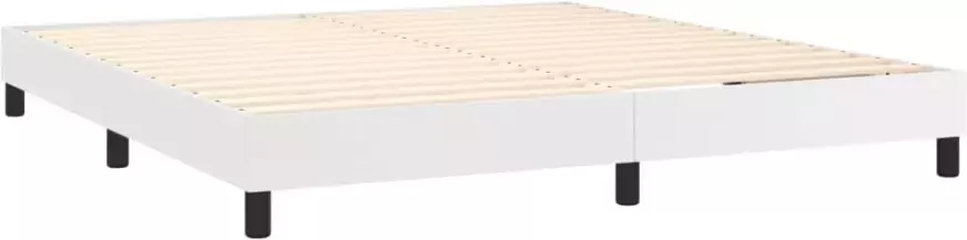 VidaXL Boxspringbedframe kunstleer wit 160x200 cm - Foto 3