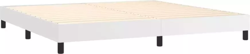 VidaXL Boxspringbedframe kunstleer wit 200x200 cm - Foto 3