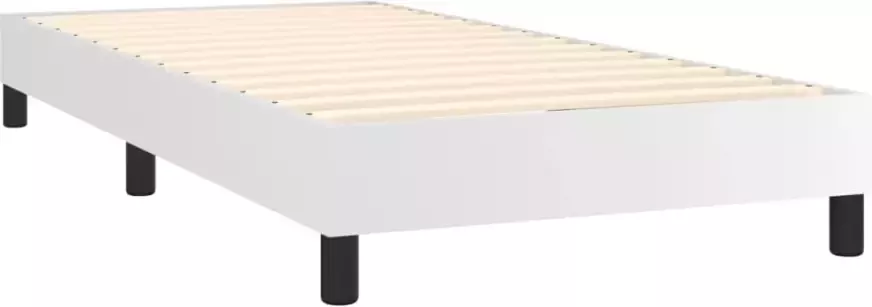 VidaXL Boxspringbedframe kunstleer wit 80x200 cm - Foto 4