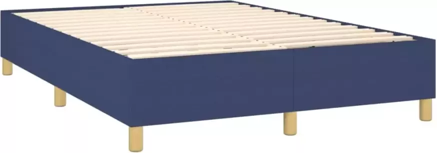 VidaXL Bedframe zonder matras stof blauw 140x190 cm - Foto 4