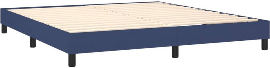 VidaXL Bedframe zonder matras stof blauw 160x200 cm - Foto 4