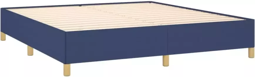 VidaXL Bedframe zonder matras stof blauw 160x200 cm - Foto 4