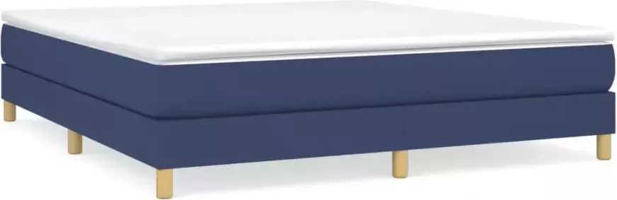 VidaXL Bedframe zonder matras stof blauw 180x200 cm - Foto 3