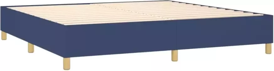 VidaXL Bedframe zonder matras stof blauw 200x200 cm - Foto 5