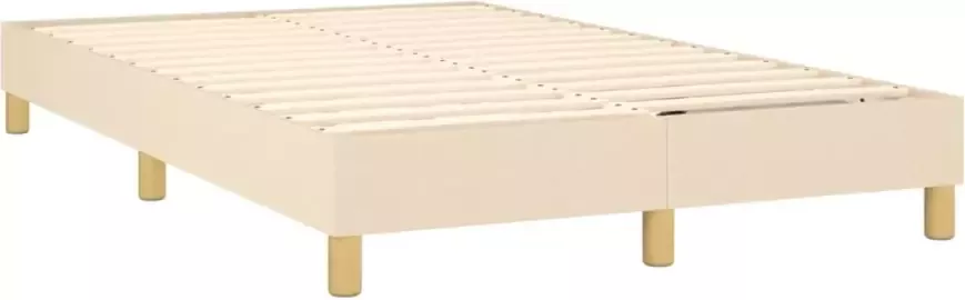 VidaXL Bedframe zonder matras 120x200 cm stof crÃ¨mekleurig - Foto 5