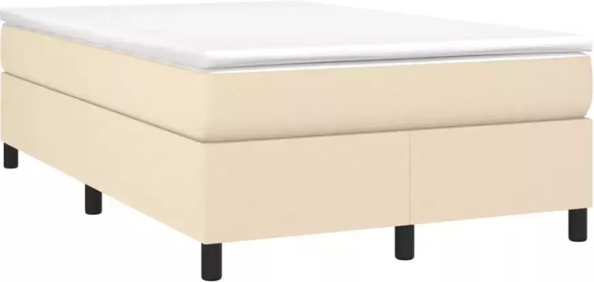 VidaXL Bedframe zonder matras 120x200 cm stof crÃ¨mekleurig - Foto 5