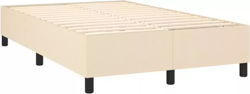 VidaXL Bedframe zonder matras 120x200 cm stof crÃ¨mekleurig - Foto 4