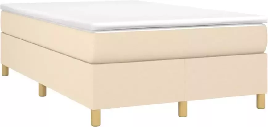VidaXL Bedframe zonder matras 120x200 cm stof crÃ¨mekleurig - Foto 5