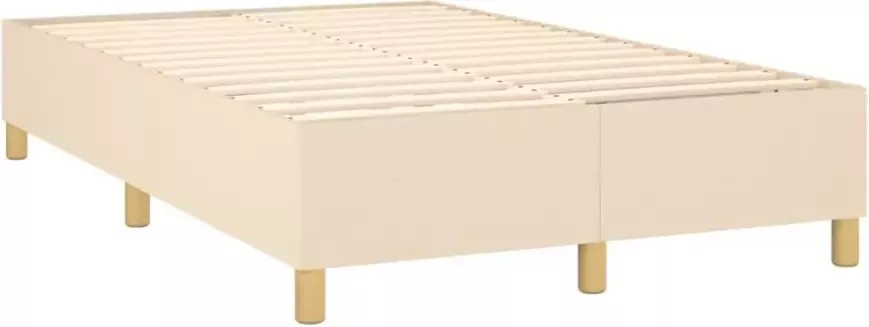 VidaXL Bedframe zonder matras 120x200 cm stof crÃ¨mekleurig - Foto 4