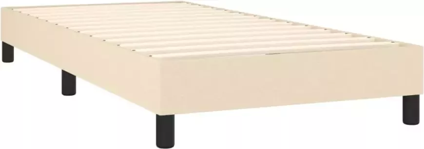 VidaXL Boxspringframe stof crÃ¨mekleurig 80x200 cm - Foto 5