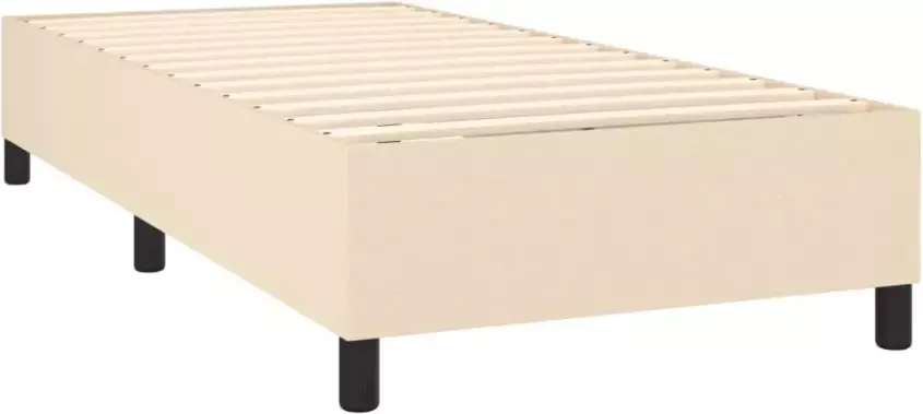 VidaXL Boxspringframe stof crÃ¨mekleurig 90x190 cm - Foto 5