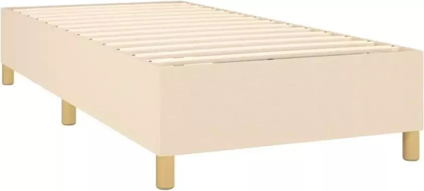 VIDAXL Bedframe zonder matras 90x200 cm stof crèmekleurig - Foto 4