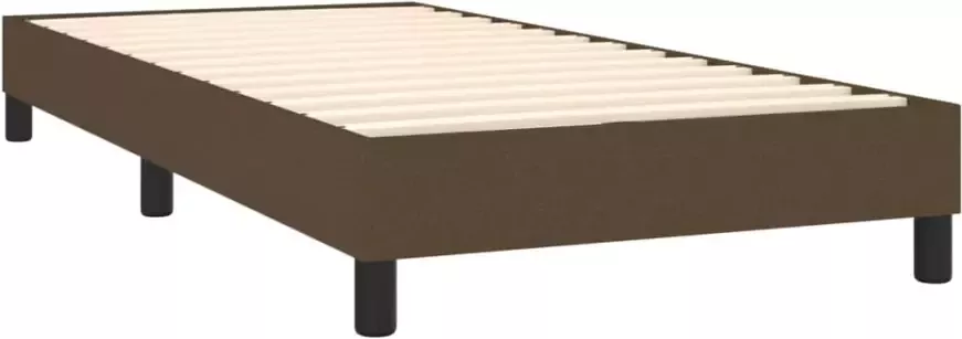 VIDAXL Bedframe zonder matras 100x200 cm stof donkerbruin - Foto 5