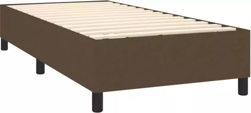 VIDAXL Bedframe zonder matras 100x200 cm stof donkerbruin - Foto 4