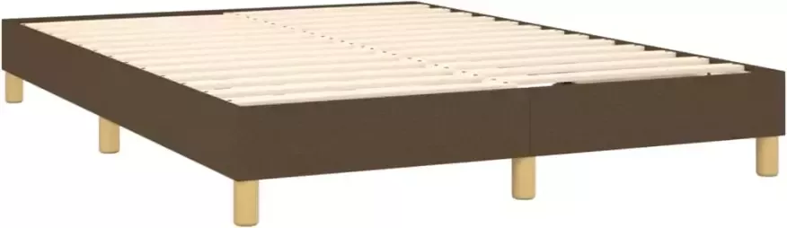 VIDAXL Bedframe zonder matras stof donkerbruin 140x190 cm - Foto 5