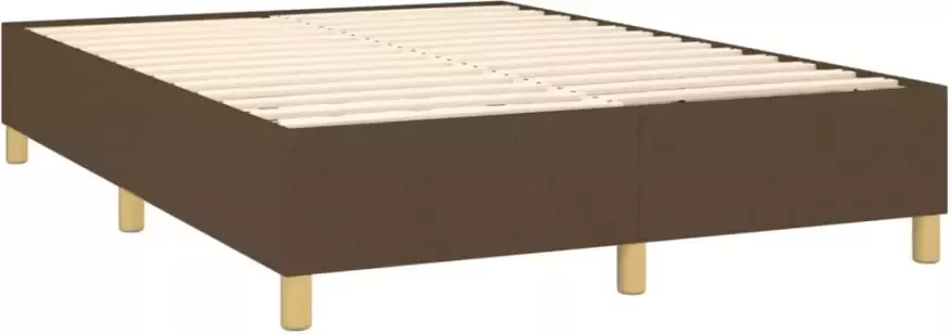 VIDAXL Bedframe zonder matras stof donkerbruin 140x190 cm - Foto 4