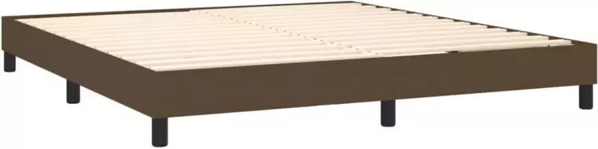 VidaXL Bedframe zonder matras stof donkerbruin 160x200 cm - Foto 3