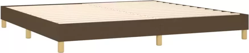 VidaXL Bedframe zonder matras stof donkerbruin 200x200 cm - Foto 4