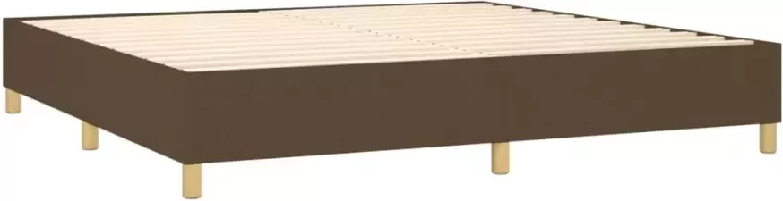 VidaXL Bedframe zonder matras stof donkerbruin 200x200 cm - Foto 3
