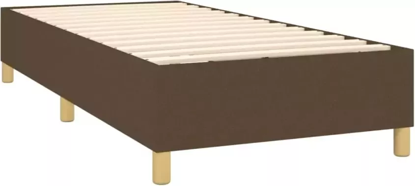 VidaXL Bedframe zonder matras 90x200 cm stof donkerbruin - Foto 6