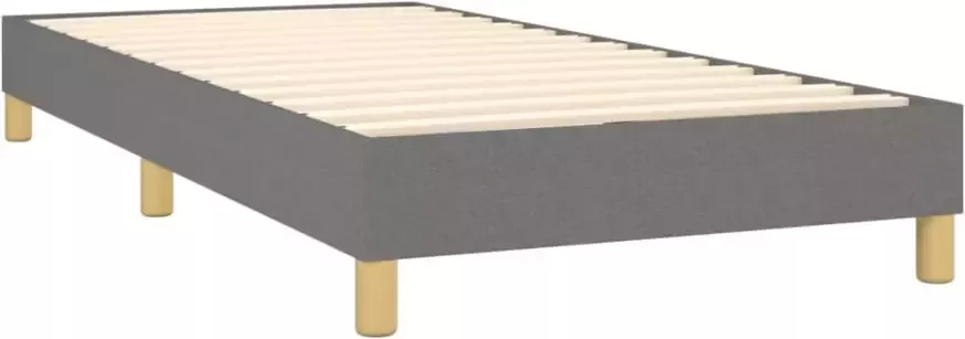 VidaXL Bedframe zonder matras 100x200 cm stof donkergrijs - Foto 4