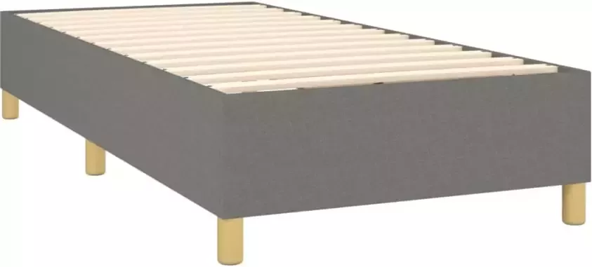 VidaXL Bedframe zonder matras 100x200 cm stof donkergrijs - Foto 5