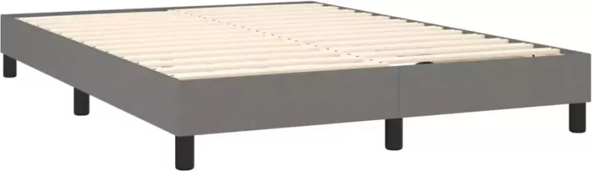 VidaXL Bedframe zonder matras stof donkergrijs 140x200 cm - Foto 5