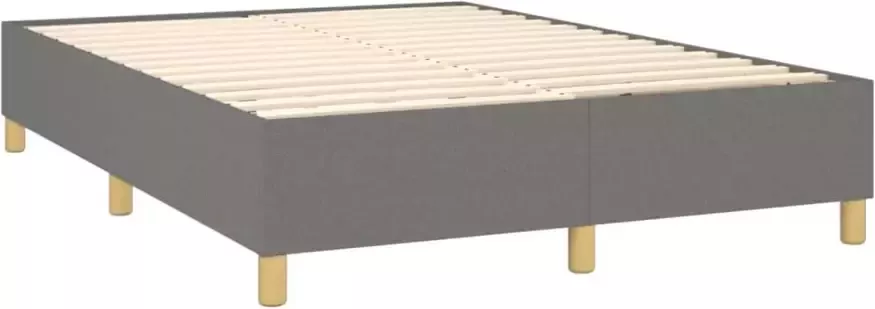 VidaXL Bedframe zonder matras stof donkergrijs 140x200 cm - Foto 4
