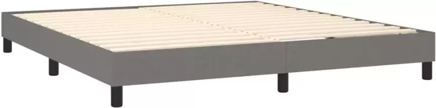 VidaXL Bedframe zonder matras stof donkergrijs 160x200 cm - Foto 4