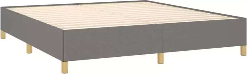 VidaXL Bedframe zonder matras stof donkergrijs 160x200 cm - Foto 9