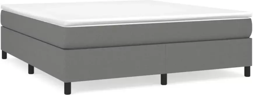 VidaXL Bedframe zonder matras stof donkergrijs 160x200 cm - Foto 6