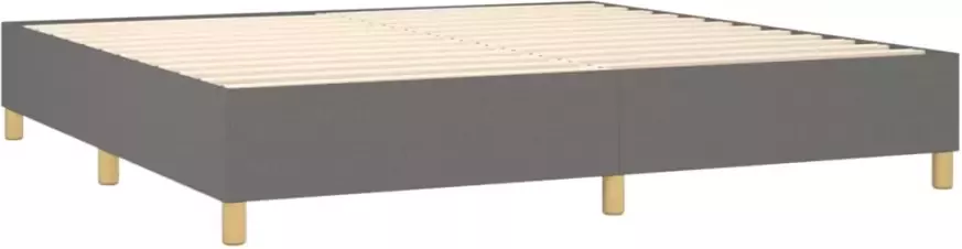 VidaXL Bedframe zonder matras stof donkergrijs 200x200 cm - Foto 4