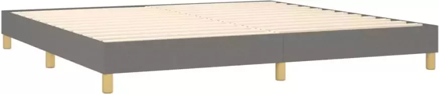 VidaXL Bedframe zonder matras stof donkergrijs 200x200 cm - Foto 5