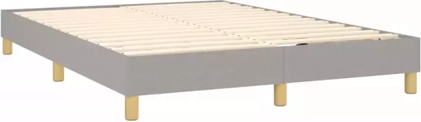 VidaXL Bedframe zonder matras stof lichtgrijs 140x190 cm - Foto 3