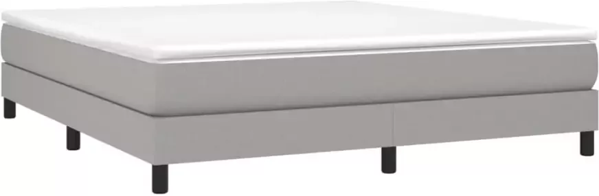 VidaXL Bedframe zonder matras stof lichtgrijs 160x200 cm - Foto 4