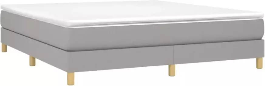 VidaXL Bedframe zonder matras stof lichtgrijs 160x200 cm - Foto 5