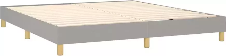 VidaXL Bedframe zonder matras stof lichtgrijs 160x200 cm - Foto 4