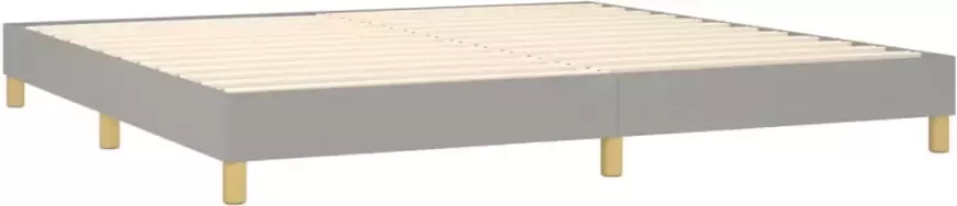 VidaXL Bedframe zonder matras stof lichtgrijs 200x200 cm - Foto 4