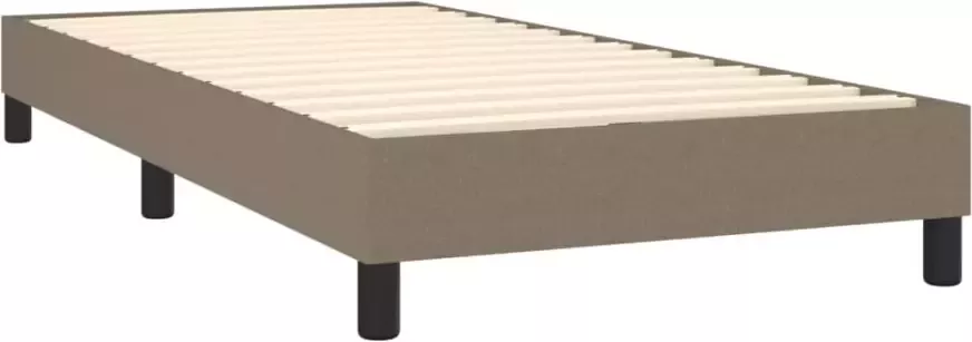 VidaXL Bedframe zonder matras 100x200 cm stof taupe - Foto 4